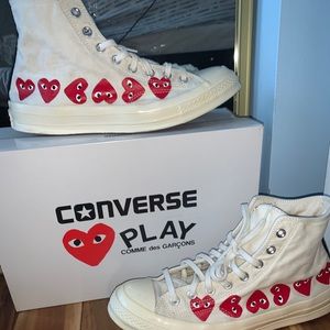 CDG x Converse multi heart high tops. Chuck 70 CDG